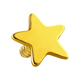 PIERCINGLINE Titanium Dermal Anchor Piercing Attachment | Star, Titanium