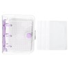 PATIKIL Clear 3 Ring Binder Cover, PVC Notebook Binder Mini