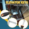 5.5 Inch Double Drop Leg Elevator Door Key 3/8 Diameter