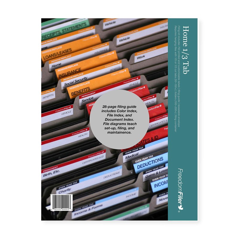 FreedomFiler Home Filing System 1/3 Tab