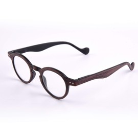 Contacta, Woody Lesebrille für Damen und Herren, trendige Brille mit Holzoptik, Rahmen mit Flexstangen, Packung mit Brillenetui 24 g