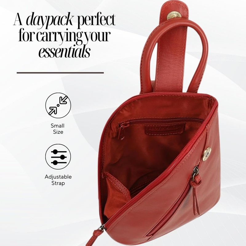 Lloyd Baker London Genuine Leather Backpack, Real Leather Backpack for