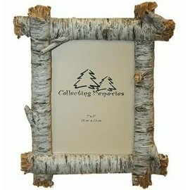 Birch Log Photo Picture Frame, 5x7, Vertical