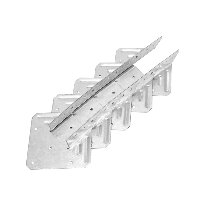 QWORK Galvanized 18-Gauge Hurricane Tie, 40 Pack Steel Connector for