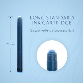 Waterman Serenity Blue Ink Refill Cartridges For Fountain Pens 8 Pack