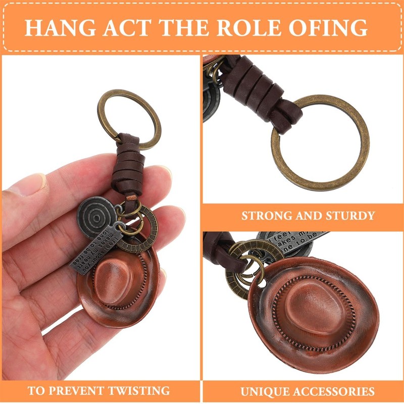 Villcase Keychain 00cm Llavero Cowboy Sombrero Vaquero