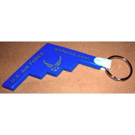 RARE NEW - U.S. AIR FORCE BLUE RUBBER KEY CHAIN