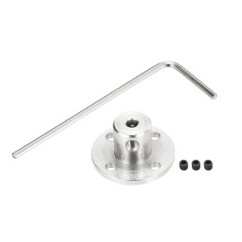 sourcing map 1 Pcs 3mm Flange Coupling Connector Rigid Guide Model Coupler Accessory Shaft Axis Fittings with Mini Hex Wrench and Fastening Screw for DIY RC Model Motors