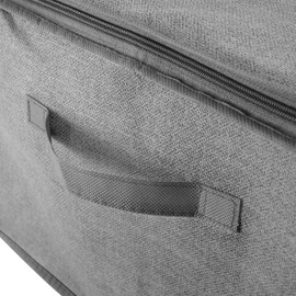 Simplify Large Storage Bag | Dimensions: 24"x 18"x 12" | Durable | Soft Storage Collection | Great for Clothing | Blankets | Foldable | Zipper Top | Protects from Dust & Dirt | Heather Grey