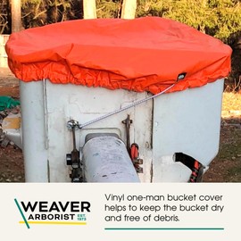 Weaver Arborist Vinyl Bucket Cover with Bungee Strap, Fits Standard One or Two Man Buckets, Debris Protection Cover, Bucket Truck Accessories, 18oz