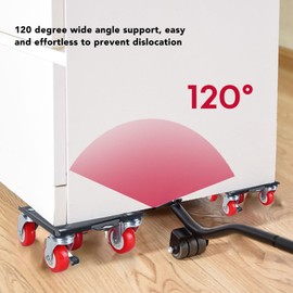 Heavy Duty Furniture Movers with Wheels-Set of 5, Furniture Dolly&Lifter Tool with 3000 kg Load Capacity, Easy Sliders Dolly for Moving Appliances, Sofa, Tables, Refrigerators, Cabinet, and Piano