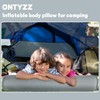 ONTYZZ Inflatable Short Body Pillow, Short Pillow for Bed, Oval