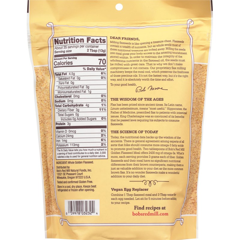 Bob's Red Mill Golden Flaxseed Meal 16 oz (Pack of