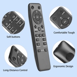 Control remoto compatible con Soundbar 5.1/3.1/2.1 JBLBAR51BLKAM JBLBAR51BLKEP JBLBAR51BLKAM-Z JBLBAR51IMBLKBR JBLBAR51IMBLKAS Channel 4K Ultra HD Soundbar System Controller de repuesto