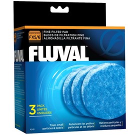 Fluval Fine Filter Pads for FX5 Canister Filter 3 Pack Aquatic Water Care