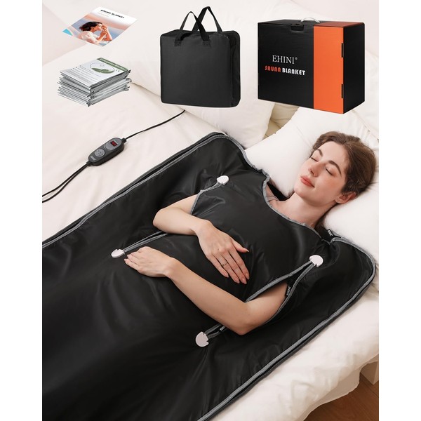 EHINI Infrared Sauna Blanket-Sauna Blanket for Home Use, Portable Design