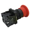 mxuteuk mxuteuk 2pcs 22mm 2 NC Red Mushroom Emergency Stop