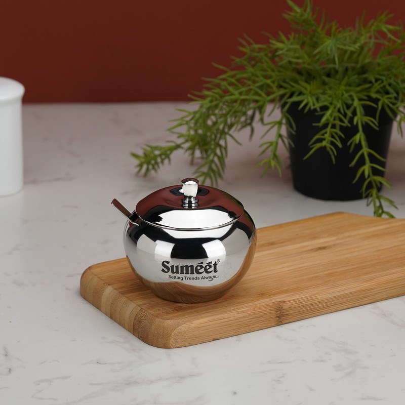 Sumeet Stainless Steel Ghee and Oil Pot, Storage Container with
