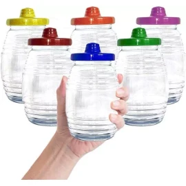 Mini Vitrolero De Plastico Dulcero 2lt Tapa De Chupon 50pzs.