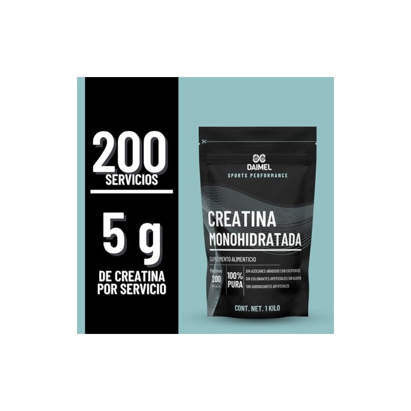 Daimel | Creatina Monohidratada en Polvo | 1 Kilo |