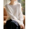 Toolzia Elegant See-Through Loose Knit Sweater