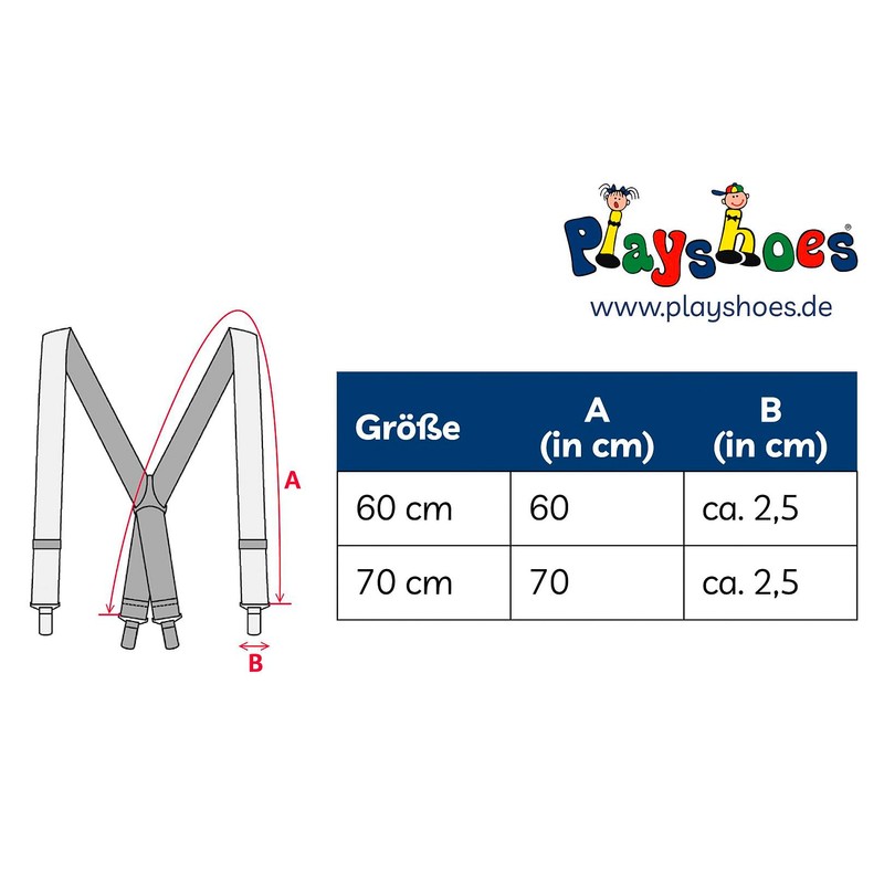 Playshoes Unisex Kids Fully Adjustable Elasticated Suspenders Braces, Blue (Navy),