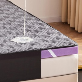 BDEUS Dual Layer Gel Memory Foam Mattress Topper Twin XL & Waterproof Mattress Protector, 1.5 in Twin Extra Long Mattress Pad for College Dorm Single Bed, Ventilated Soft, CertiPUR-US Certified