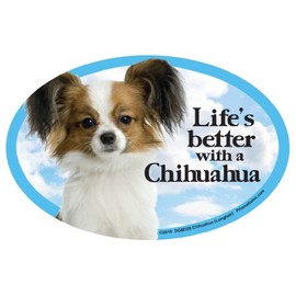 Prismatix Chihuahua (Long) Oval Dog Magnet for Cars