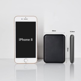 LLXXM Espejo de Bolsillo 1x/2x Aumento LED Espejo Compacto Maquillaje Pequeño Espejo Maquillaje Viaje con Luces Mini Espejo Mano Portátil Plegable Doble Cara (Negro)