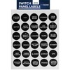Five Oceans Boat Switch Panel Labels, 30 Pcs per Sheet,