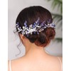 DeniferyBridal - Peine para el pelo, diseño clásico, color azul
