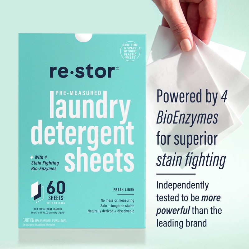 Laundry Detergent Sheets | 60 Loads | Hypoallergenic & Eco-Friendly