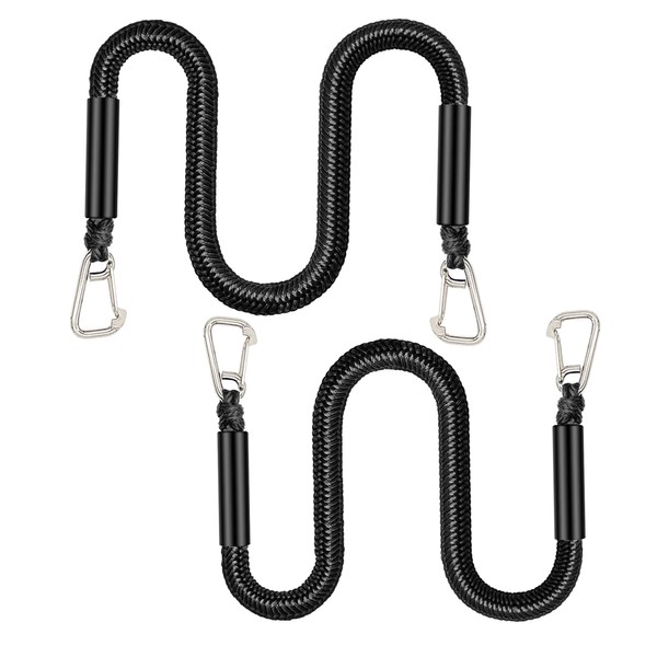 2 Pcs Boat Bungee Dock Lines, 4 Feet Mooring Rope