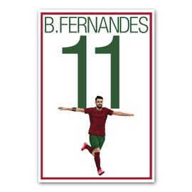 Bruno Fernandes Portugal Soccer Print - Bruno Fernandes Poster - Soccer Art - Unframed Football Print - Soccer Decoration - Man Utd Soccer Poster - Graphics 17 - Bruno Fernandes Football Art