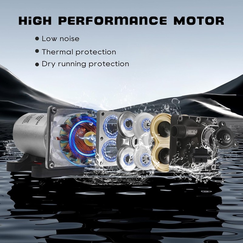 12V RV Water Pump 4008-101-A65/E65 | 3.0 GPM - 55