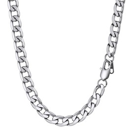 Prosteel Men Chain Necklace 24 Inch 9mm Thick Chunky Cuban Link Necklace Mens Jewelry Stainless Steel Chain for Men Big Chains