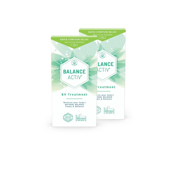 Balance Activ Pessaries | Bacterial Vaginosis Treatment for Women | Works Naturally to Rapidly Relieve Symptoms of Unpleasant Odour, Discomfort & Discharge Odour Associated with BV | 2 Pack