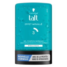 Schwarzkopf Taft Hairdressing Gel, Wet Effect, Intense Shine, Normal Fixation, Soft on Hair, Long Hold, No Stickiness, Formula Provitamin B5, 300 ml