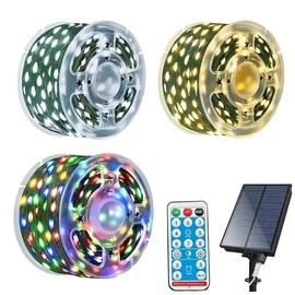 Solar-Powered Christmas Decorative Lights, 110 Feet, 300 LED Lights, Multicolor Fairy Light Strings with Timer, 8 Lighting Modes, Ideal for Gardens, Courtyards, Weddings, Parties, Camping, and Holiday Decorations Magical Set:_White light