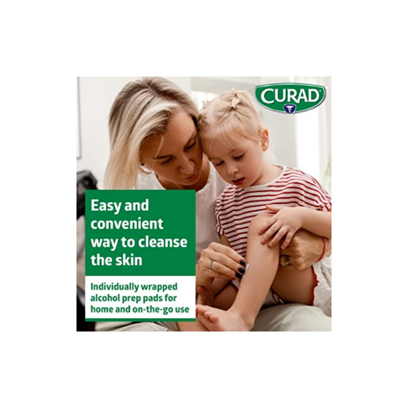 Curad Alcohol Prep Pads , Thick Alcohol Swabs Pack of