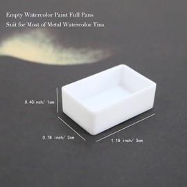FCLUB Plastic Empty Watercolor Paint Pans - 100pcs Full Pans Watercolor Empty