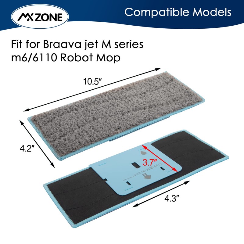 MXZONE Wet Mopping Pads Compatible for iRobot Braava Jet m6