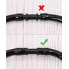 Mini Skater 5mm (Dia) Black Hard Plastic Straight Barbed Connectors,