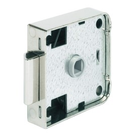 Gedotec Screw-On Lock Motorhome Cabinet Furniture Lock Push Lock Caravan & Caravan | Lock Backset 30 mm | Nickel-Plated Door Lock | Made in Germany | 1 Piece - Deadbolt Lock Toilet Doors