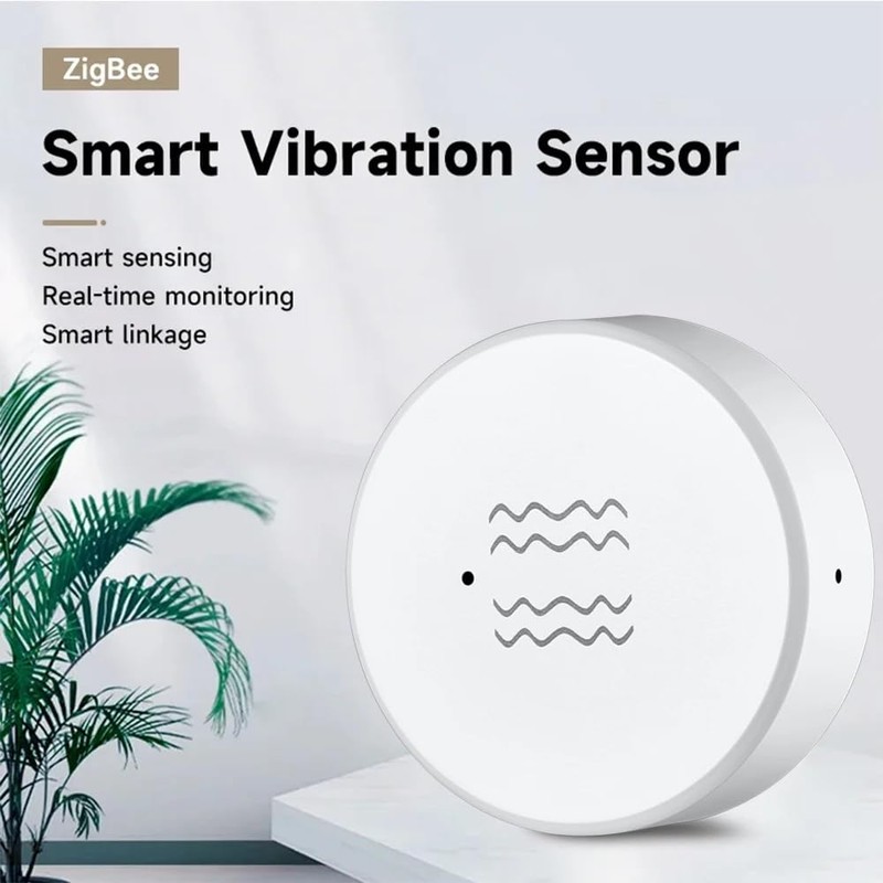 Haozee Smart Vibration Sensor Alarm, Real Time Monitoring, Door Window