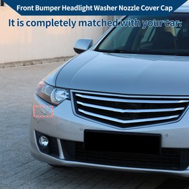 X AUTOHAUX Front Right Side Bumper Headlight Washer Nozzle Cover Cap for Honda Accord VIII 8 CP1 CP2 CP3 2008-2010 Bumper Trim Nozzle Cover 1 Pcs Black