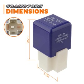 GoaMotors 2Pcs 4 Pin Relay 12V Starter Relay 28300-10020 for Toyota for Camry for Corolla for Highlander 4Runner Echo Scion xA xB RAV4 for Lexus GS300 ES330 LS400 RX300, 156700-0503