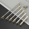 Amerdeco 10 Pack Brushed Satin Nickel and Gold Cabinet Pulls