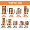 Threaded Inserts for Wood, 155 Pcs Threaded Insert Nuts, M4