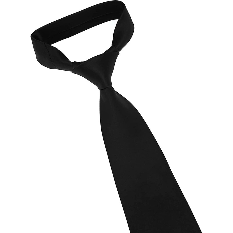 Urban Lane Funeral Tie - Mens Black Tie For Funeral